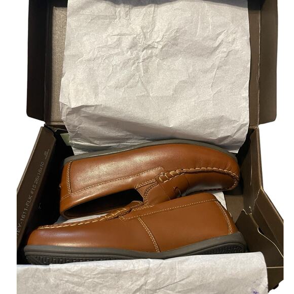 Florsheim Little Kids Leather Jasper Driver Classic Penny Loafer Tan Size 11 NEW - Picture 2 of 11